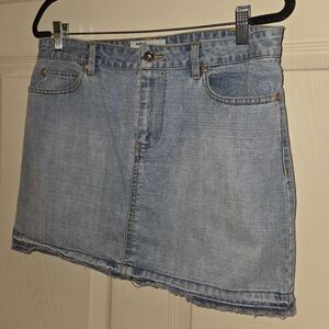 Old Navy Light Blue Denim Mini Skirt Size 8 100% Cotton